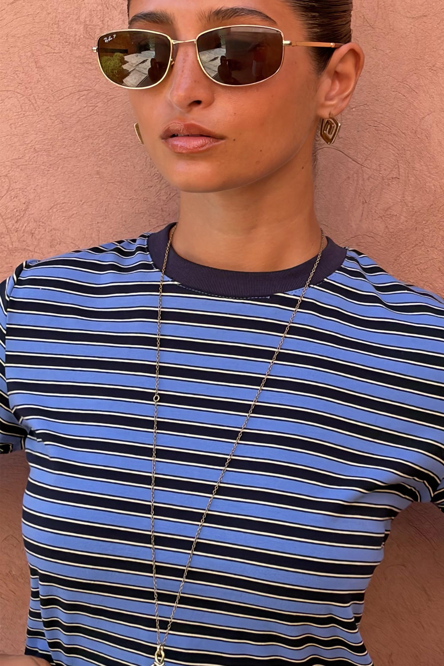 Stripe Baby T-Shirt With Bra Detail