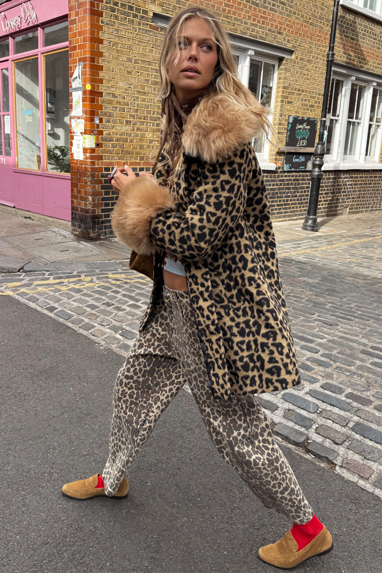 Leopard Barrel Jeans Petite