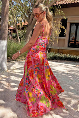 Pink Fruit Stamps Skirt
