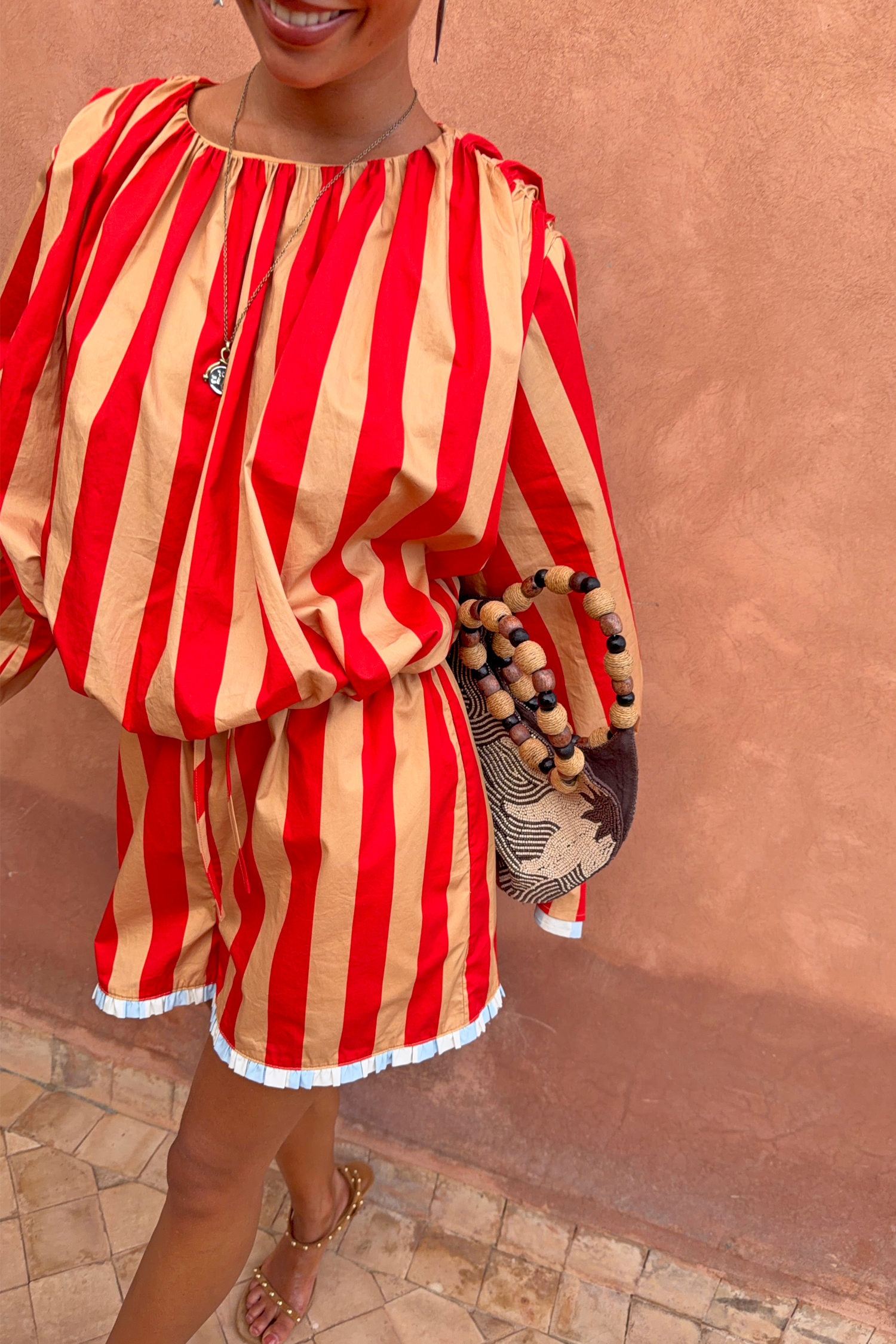 Tomato Stripe Blouse