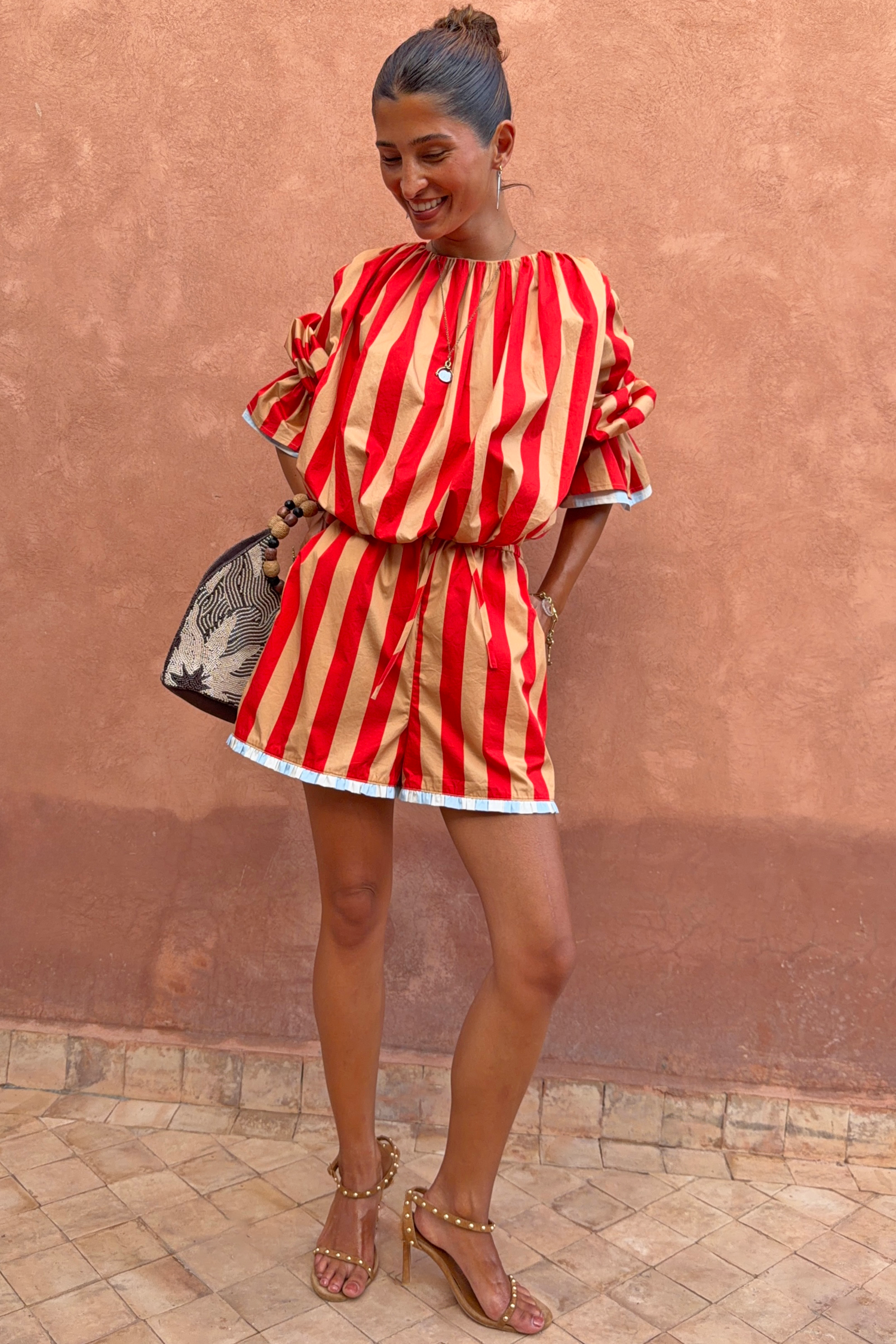 Tomato Stripe Blouse