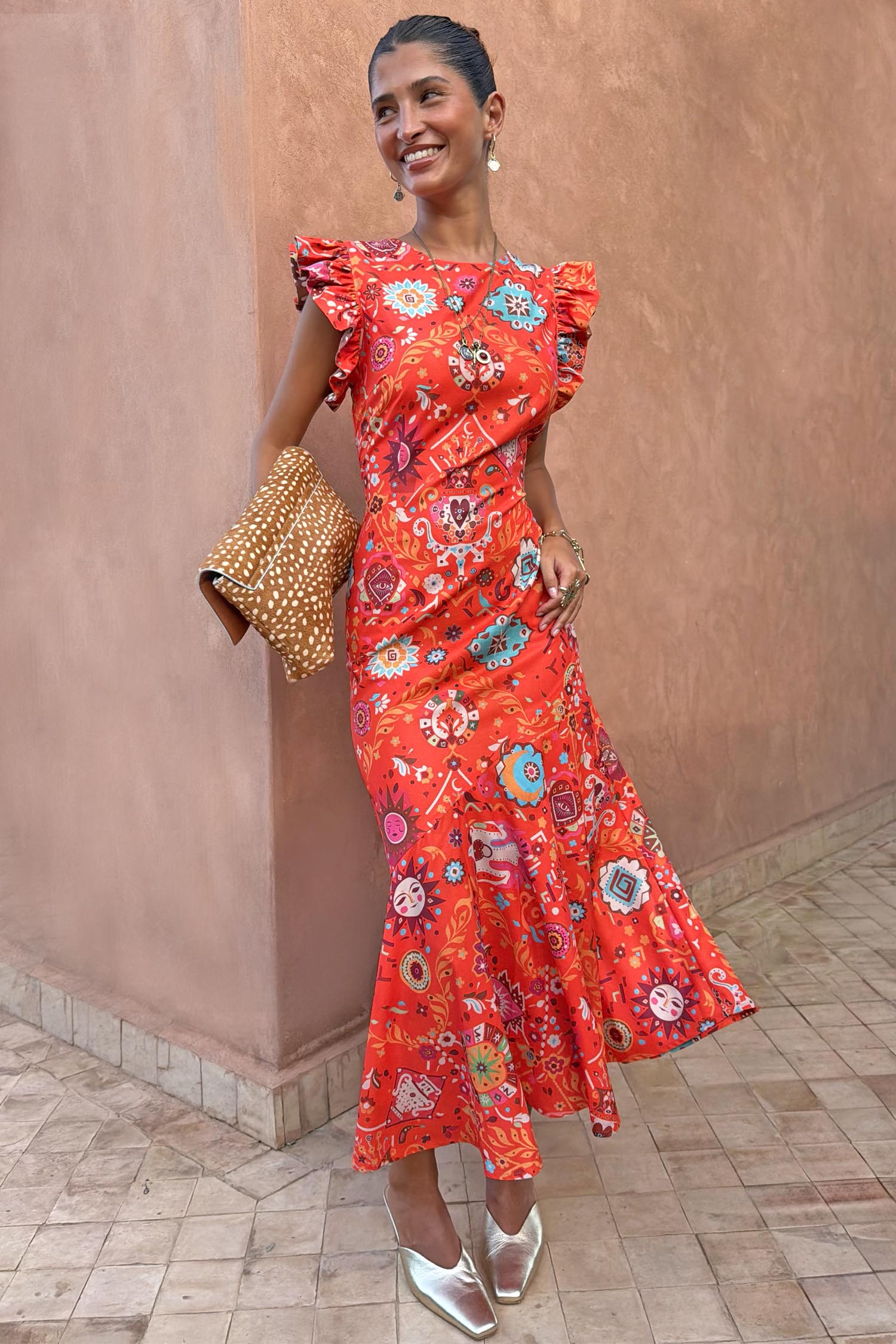 Tomato Tapestry Frida Dress