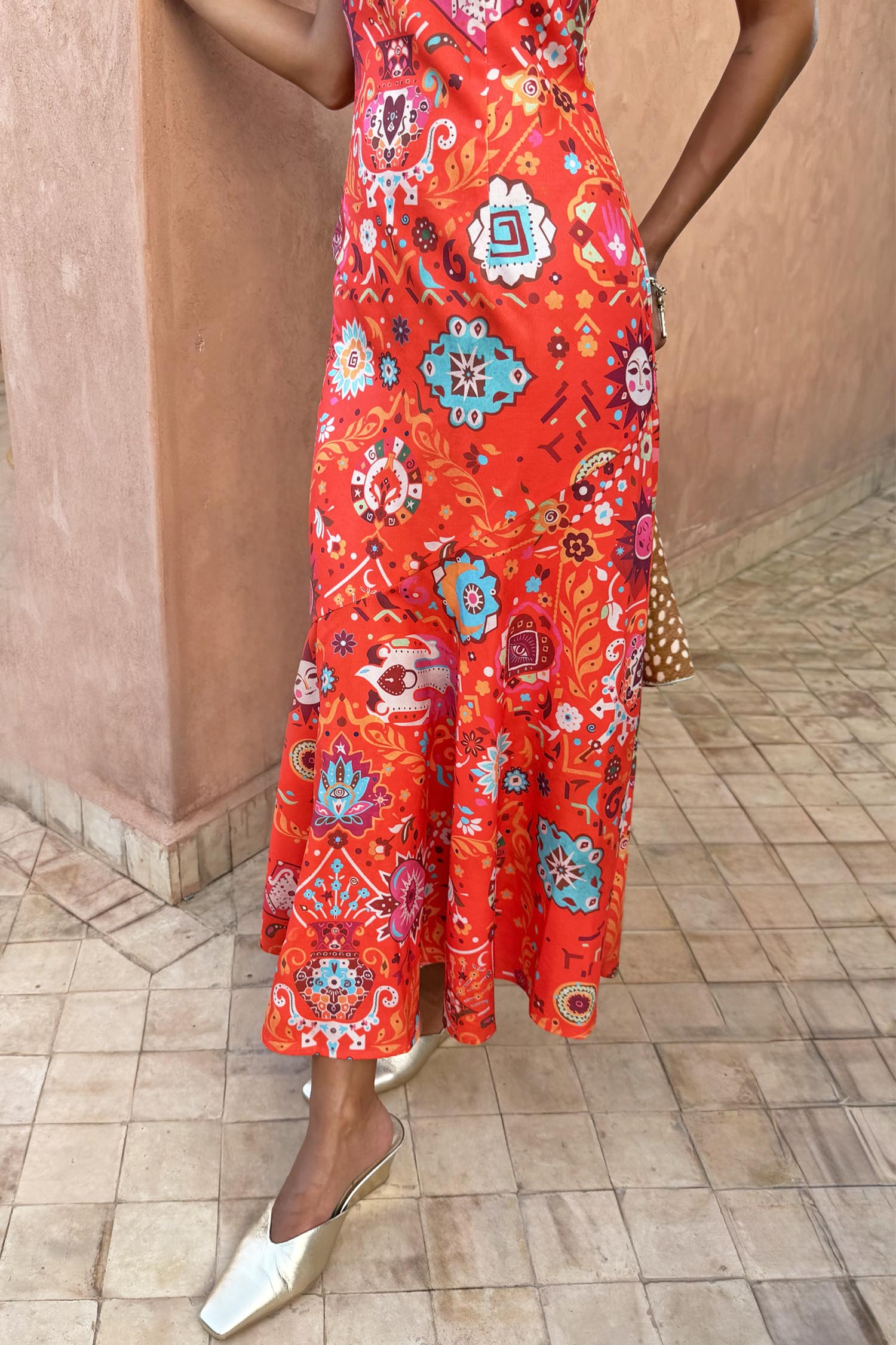 Tomato Tapestry Frida Dress