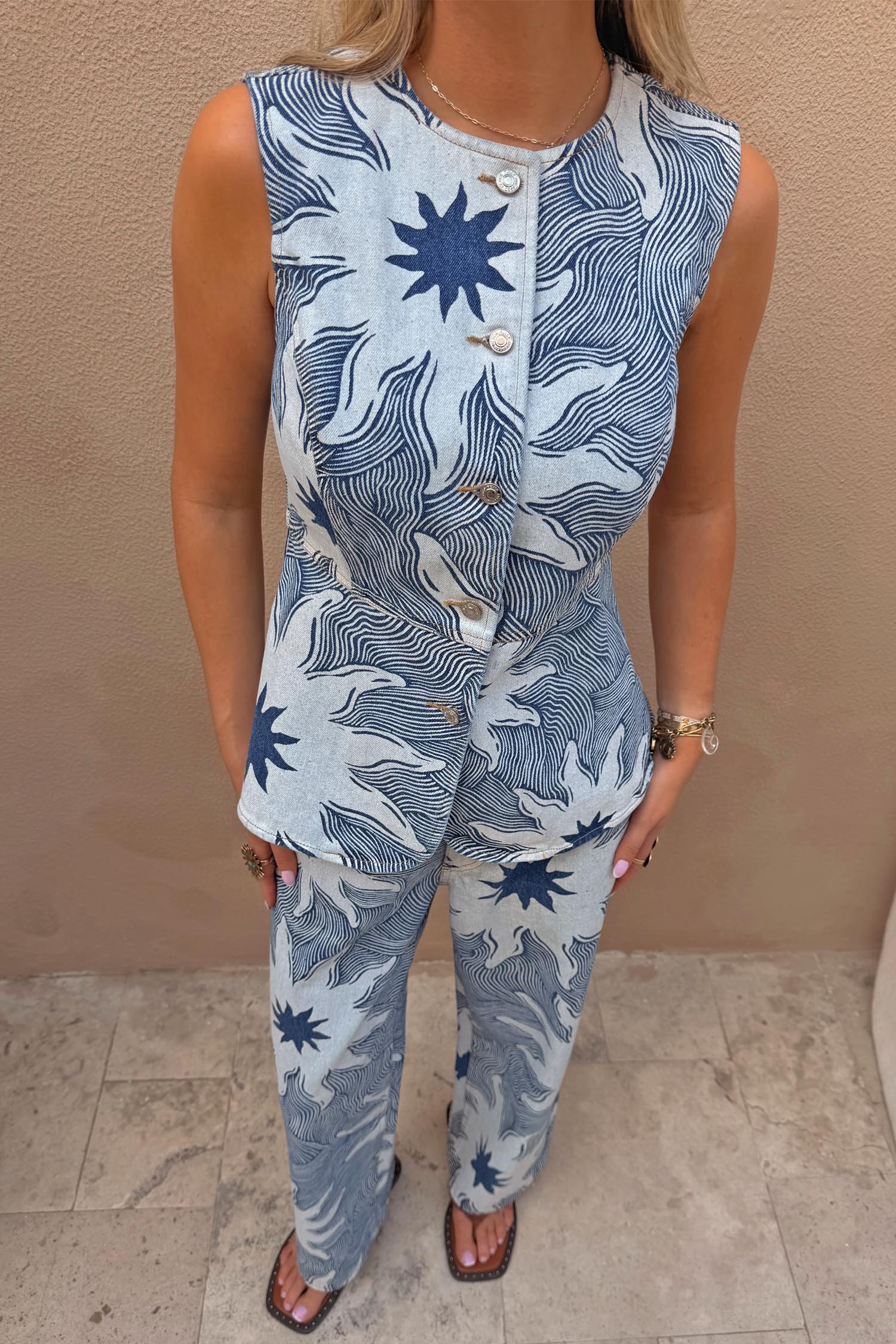 Soleil Denim Waistcoat