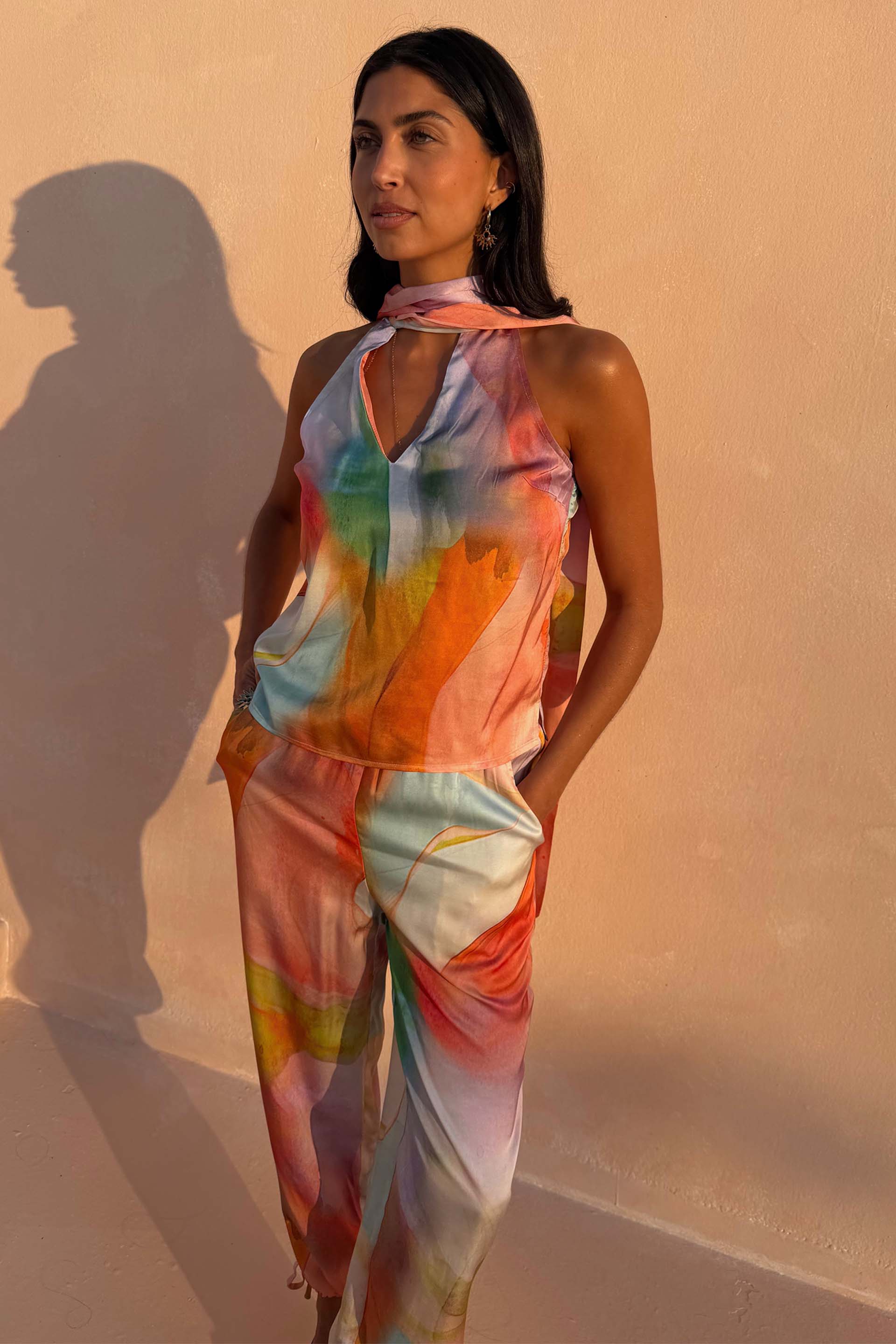 Abstract Lily Top
