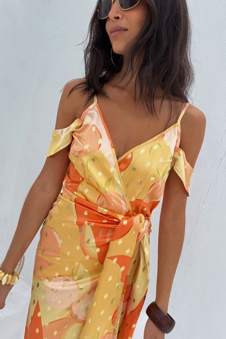 Apricot Strappy Vienna Dress