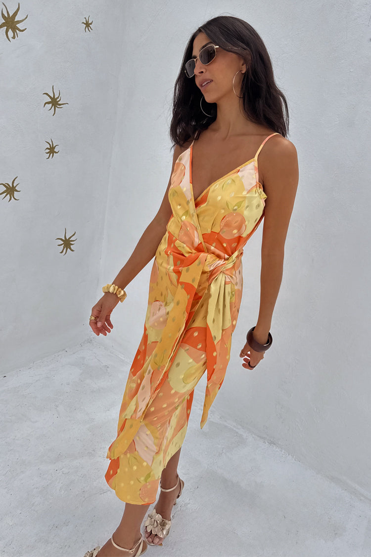 Apricot Strappy Vienna Dress
