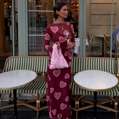 Burgundy Heart Aria Dress