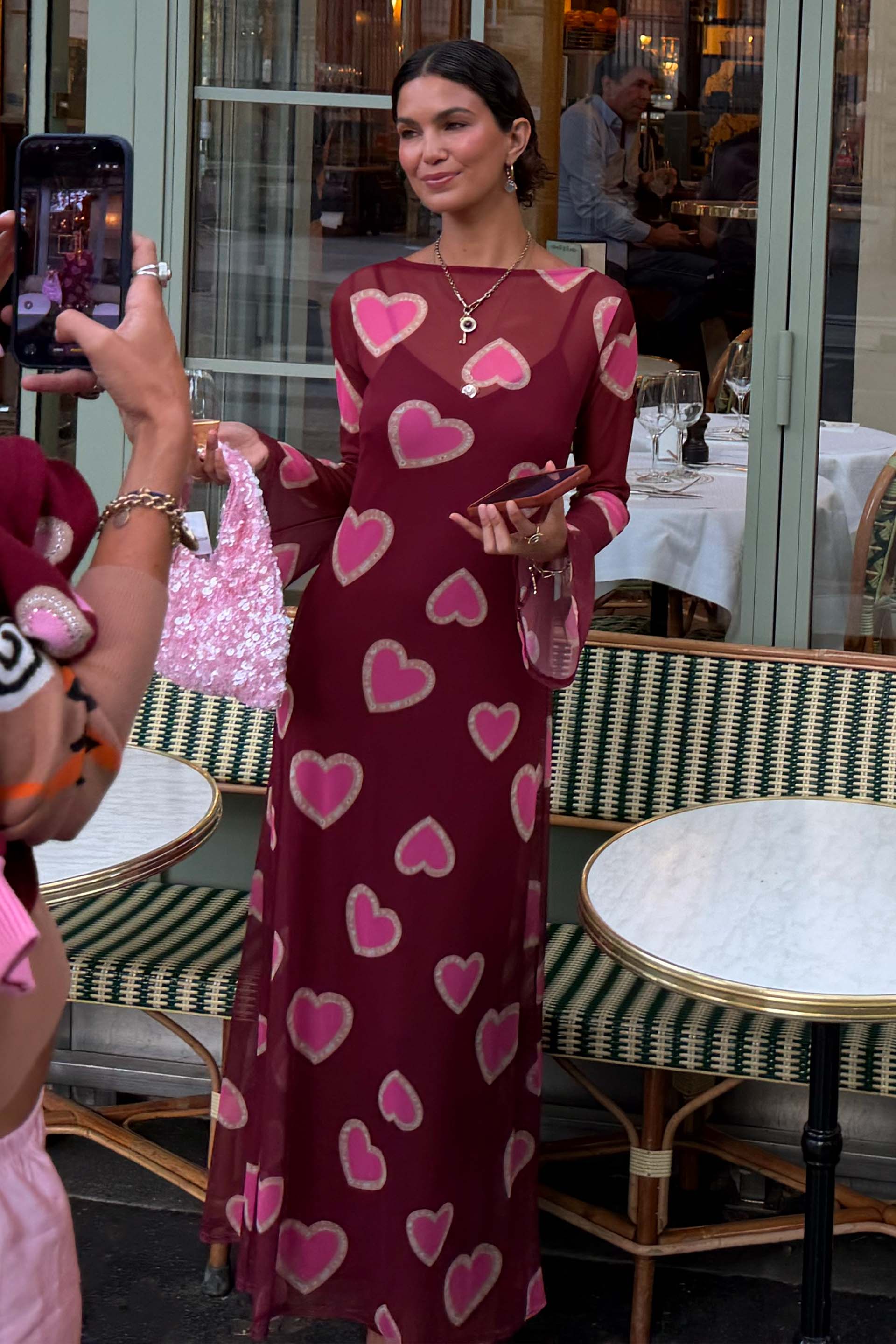 Burgundy Heart Aria Dress