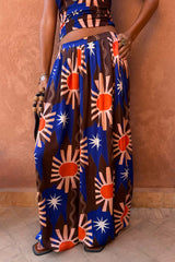Chocolate and Blue Sun Trousers