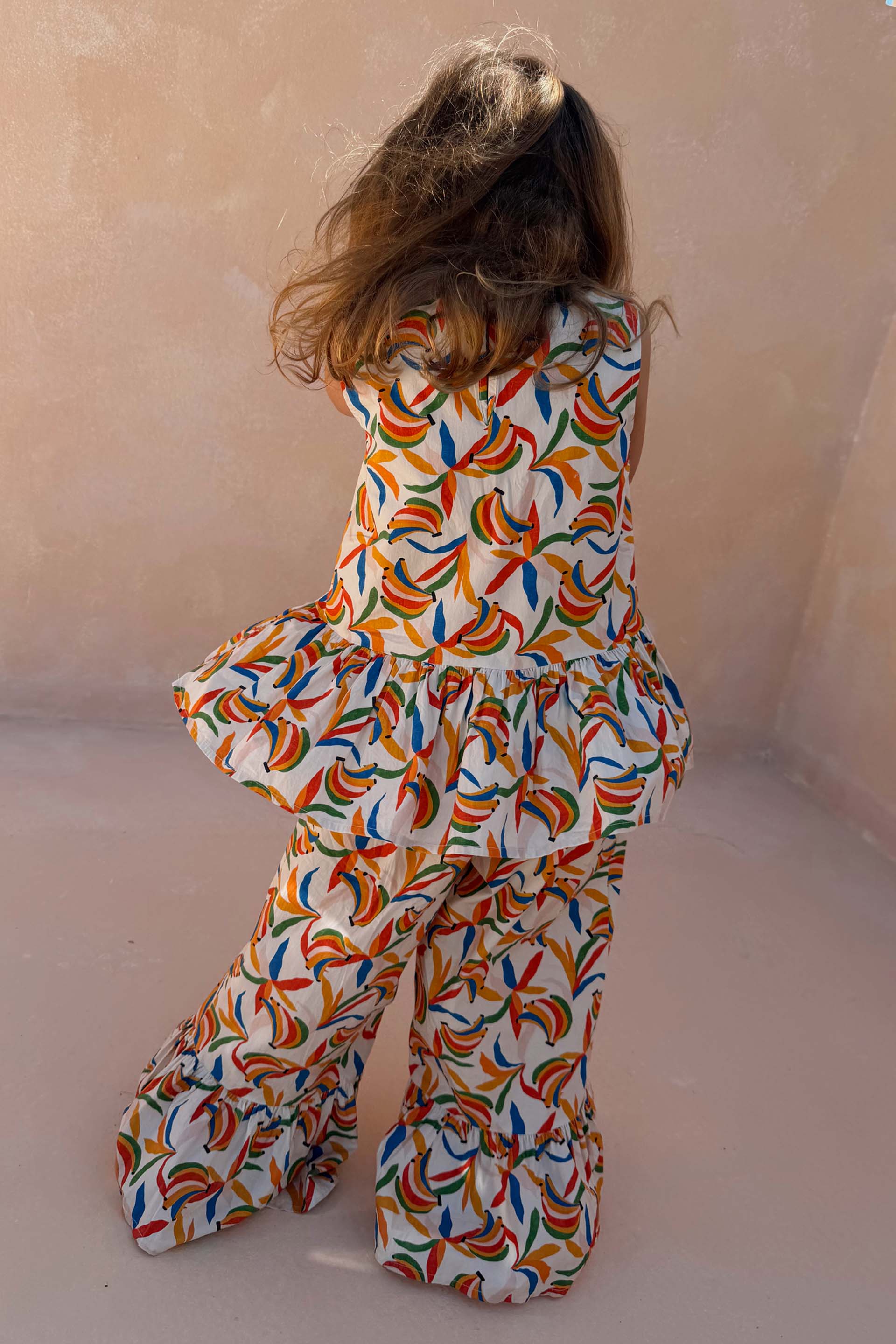 Girl's Banana Cotton Woven Set