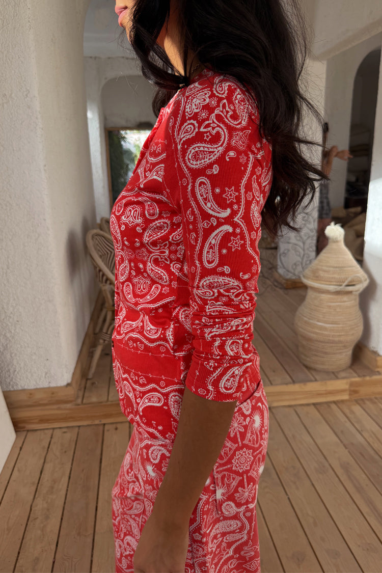 Red Bandana Alexa Cardigan
