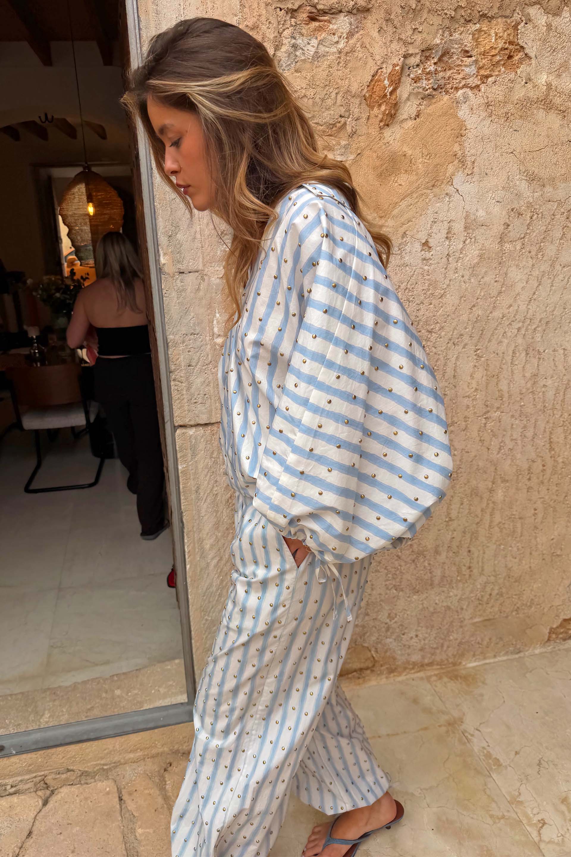 Blue Stripe Cara Shirt