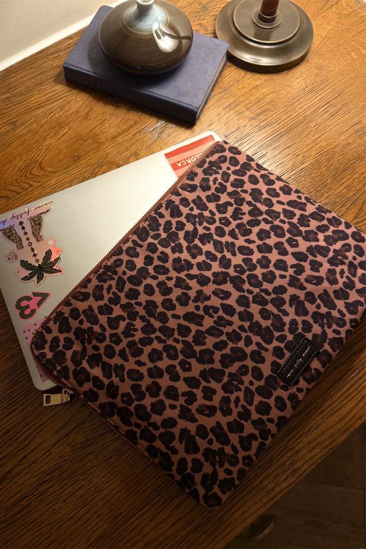 Blue & Burgundy Poppy Laptop Case