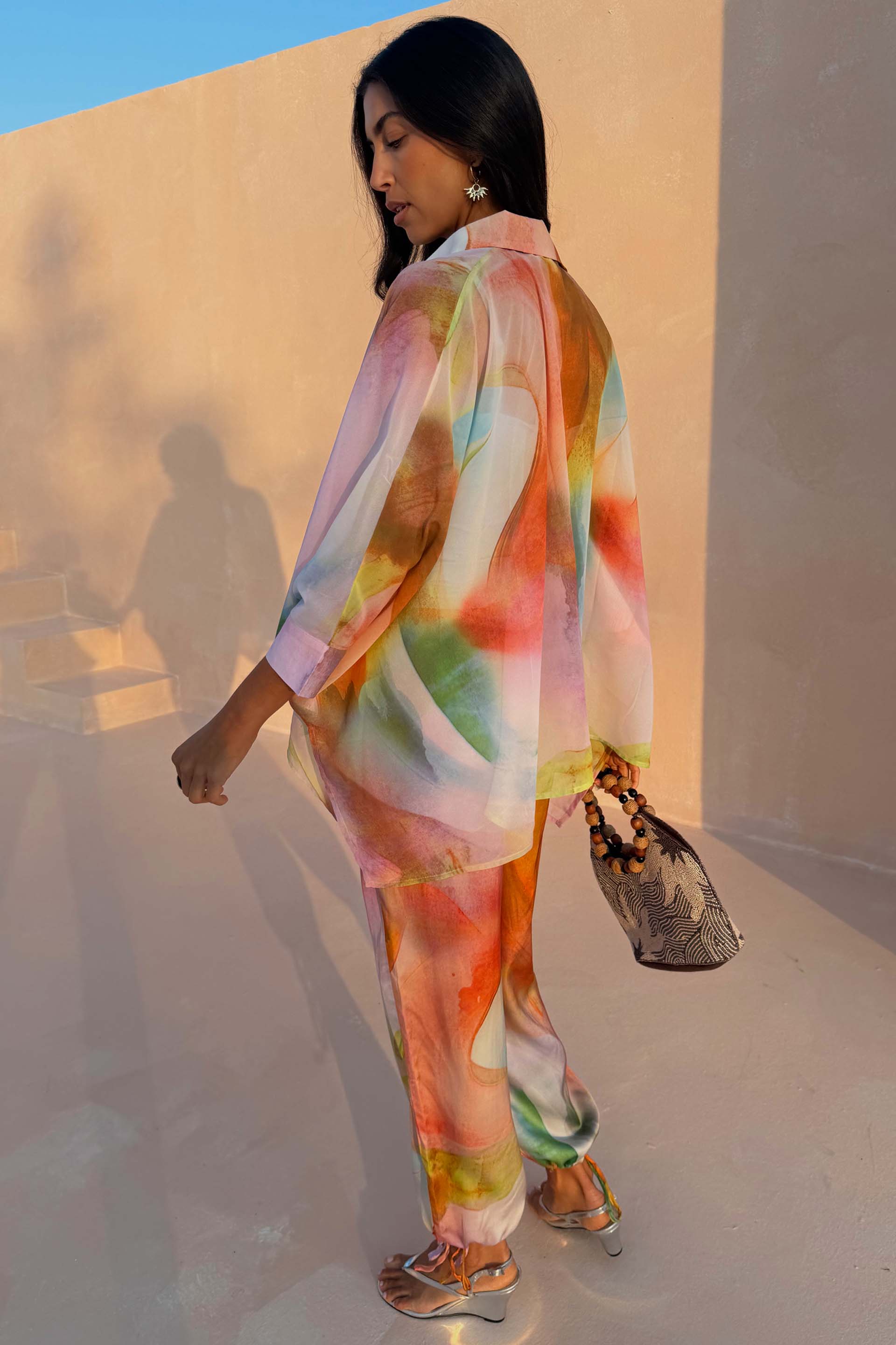 Abstract Cape Shirt