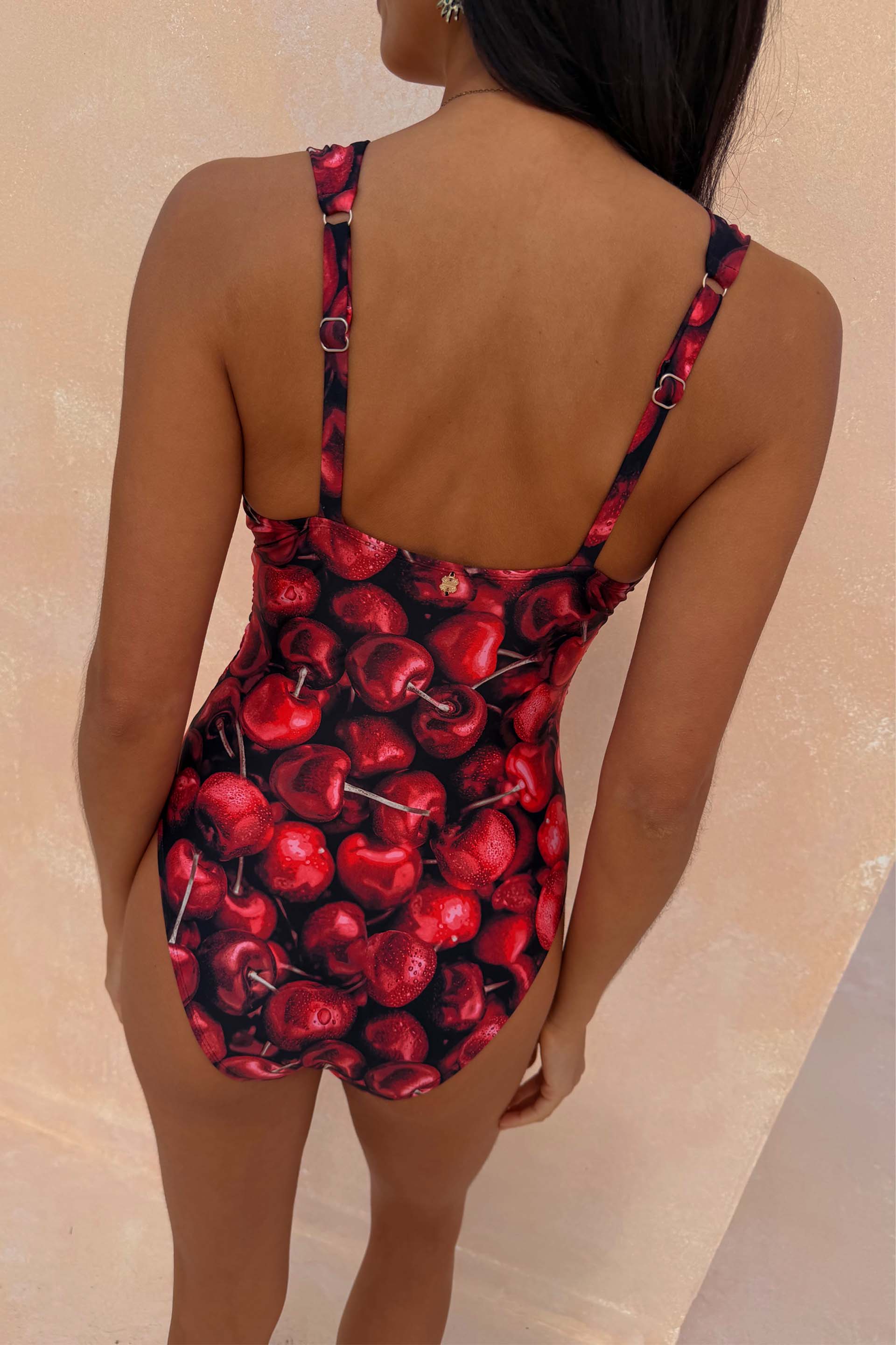 Black Cherry Plunge Suit