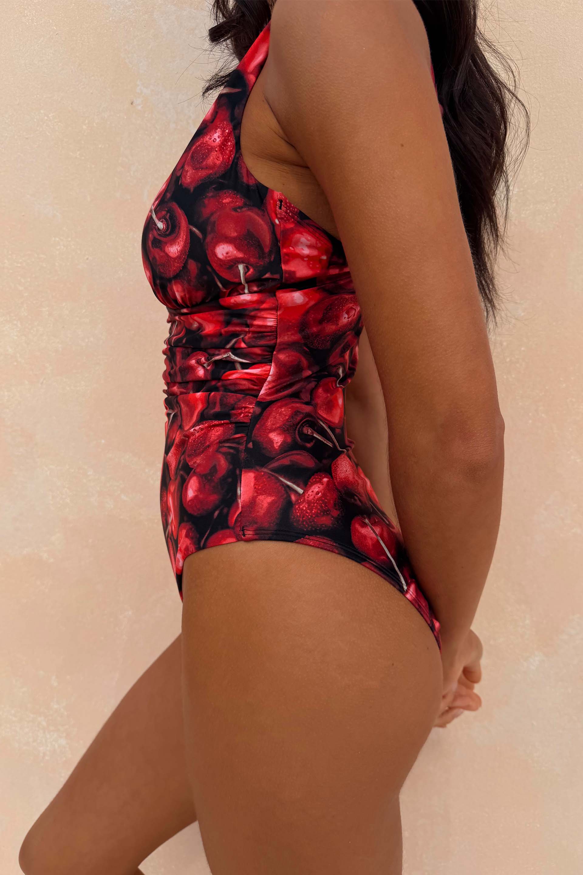Black Cherry Plunge Suit