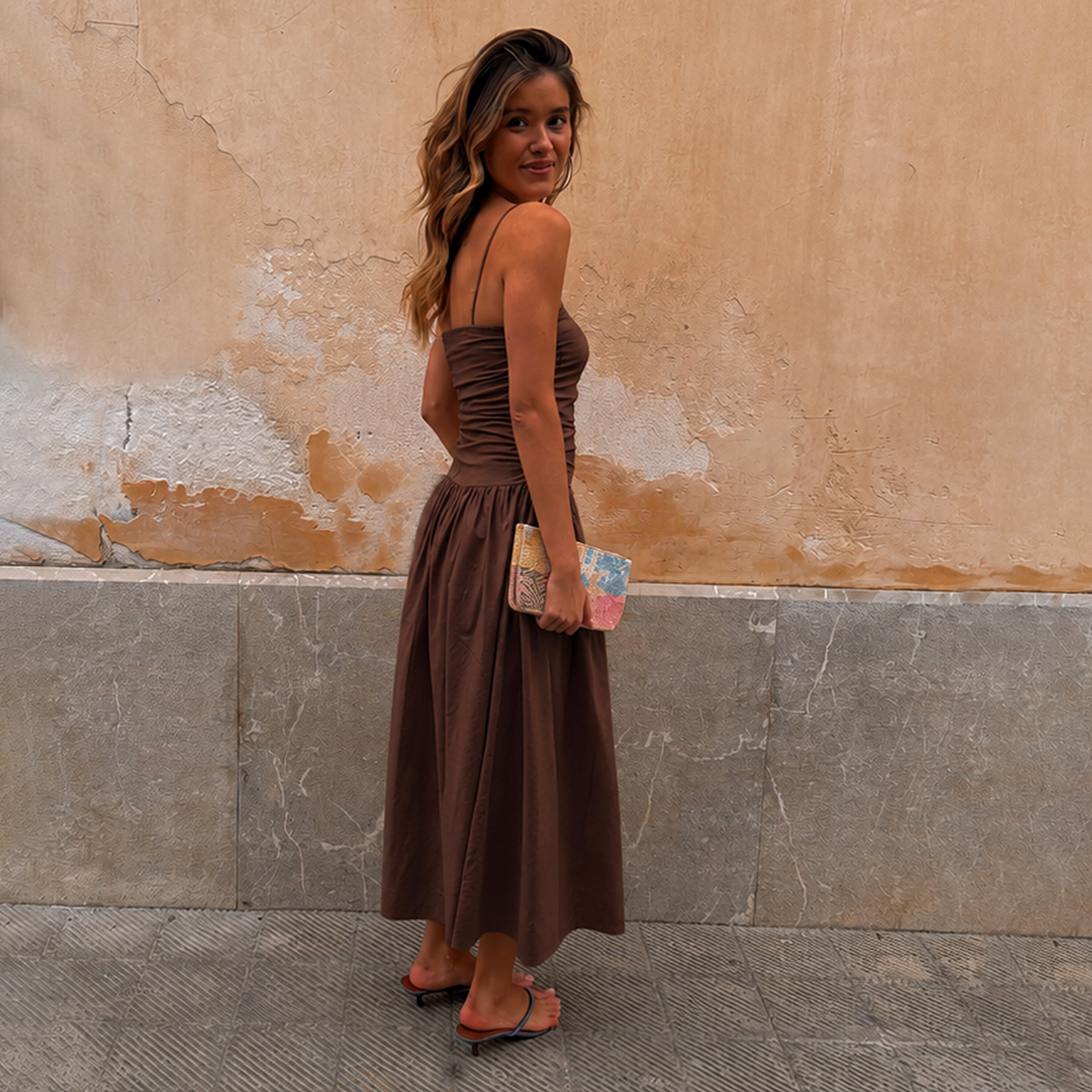 Chocolate Lola Mid-axi Dress