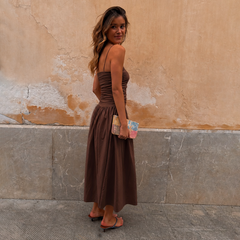 Chocolate Lola Mid-axi Dress
