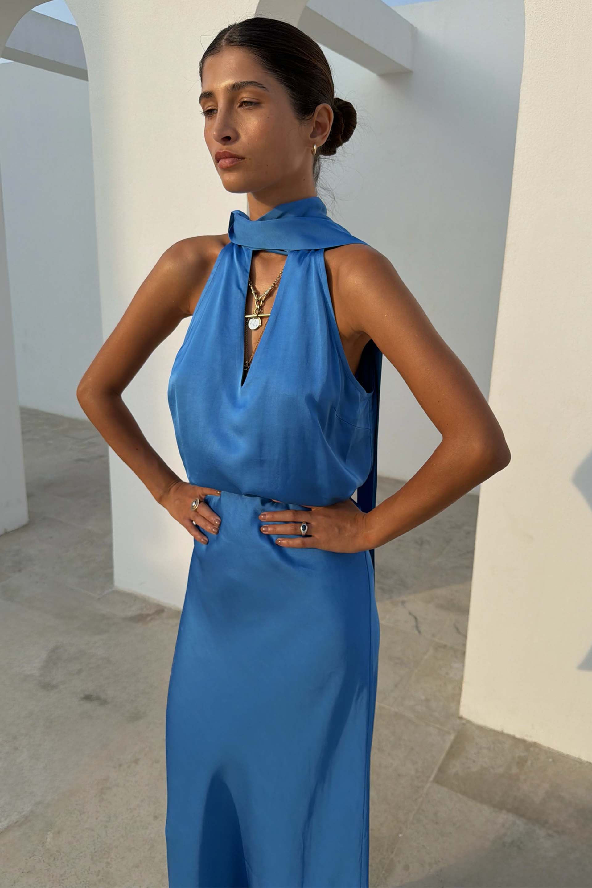 Cobalt Lily Top