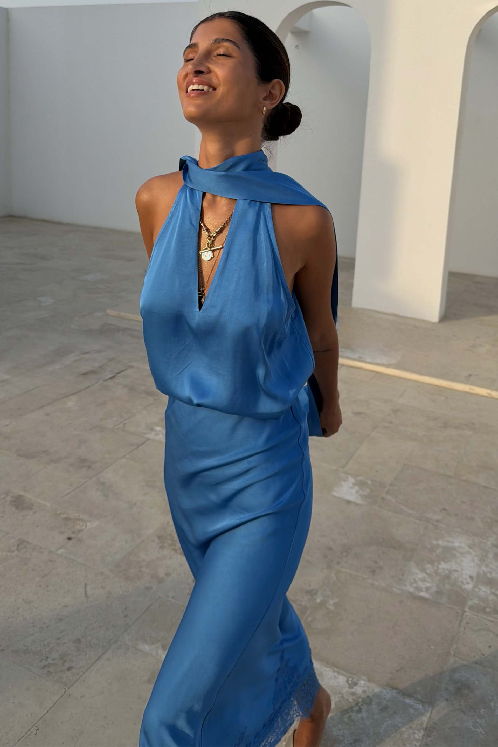Cobalt Lily Top