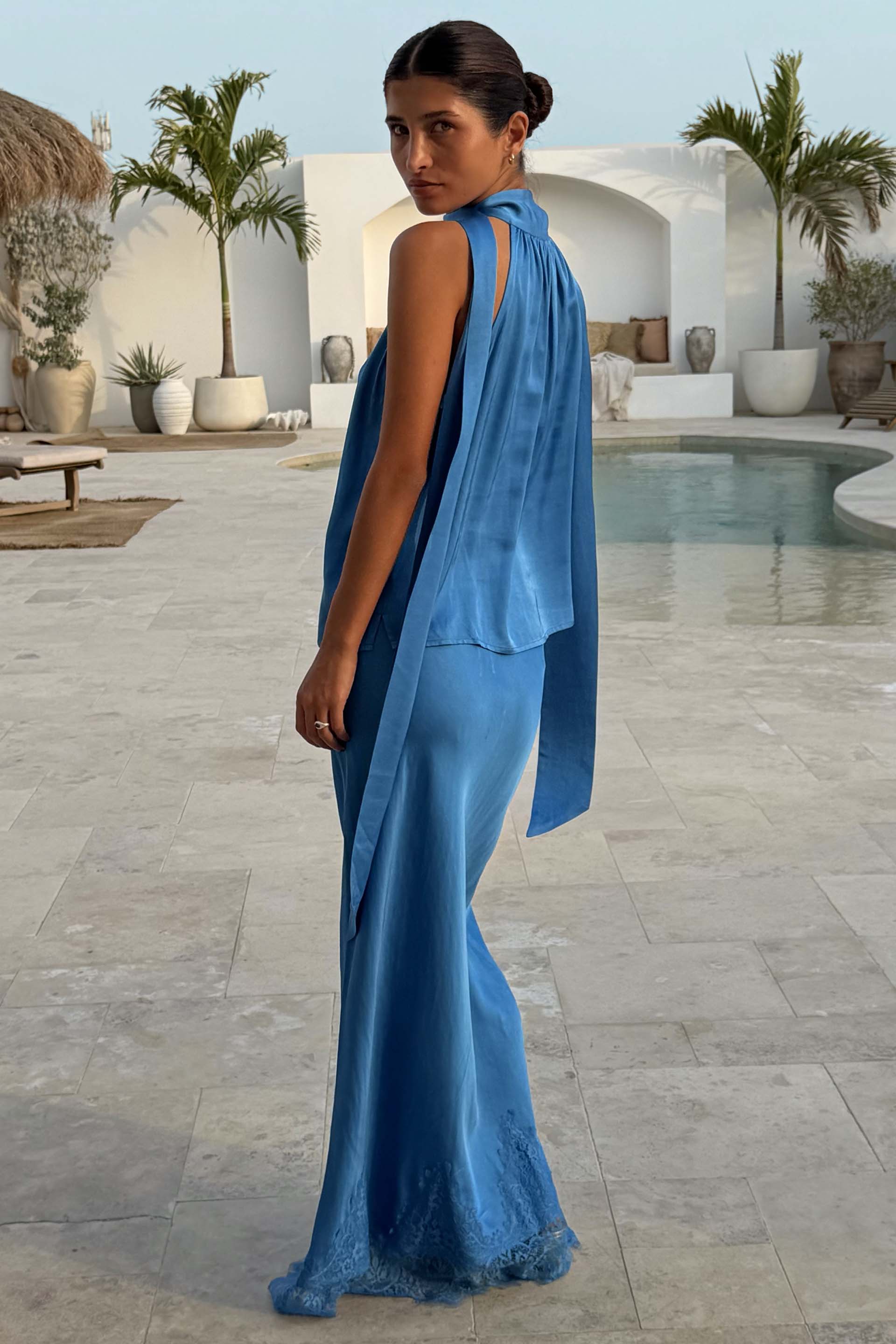 Cobalt Maeva Midi Skirt