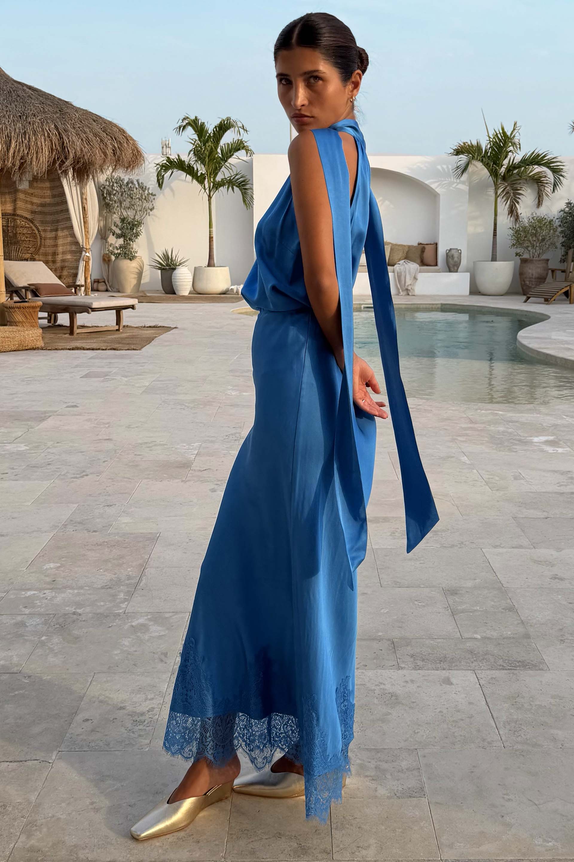 Cobalt Maeva Midi Skirt