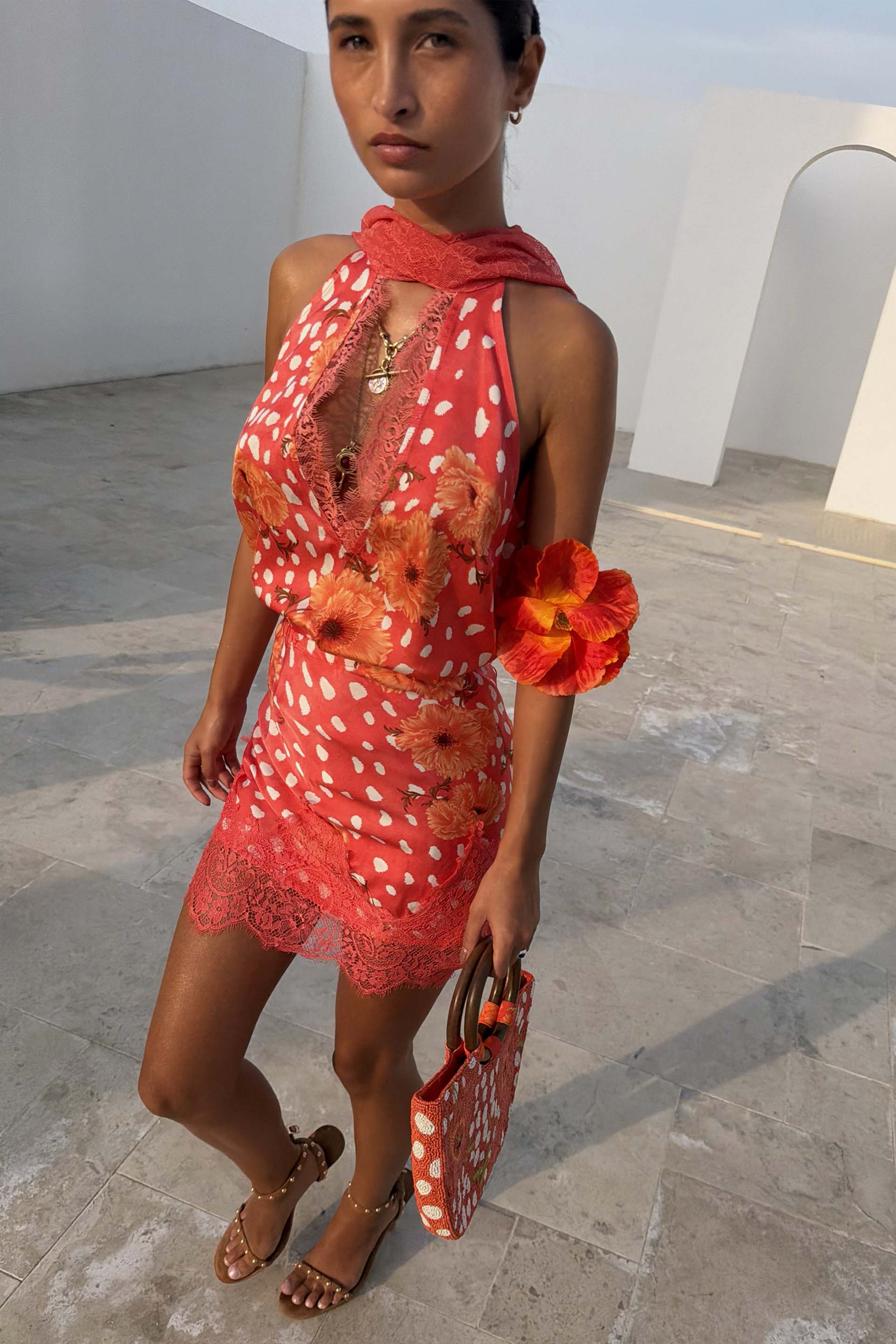 Coral Deer Poppy Mini Maeva Skirt