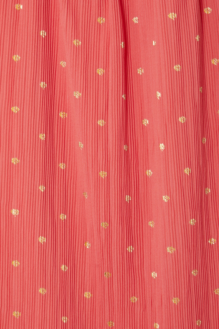 Coral Plisse Tilly Dress