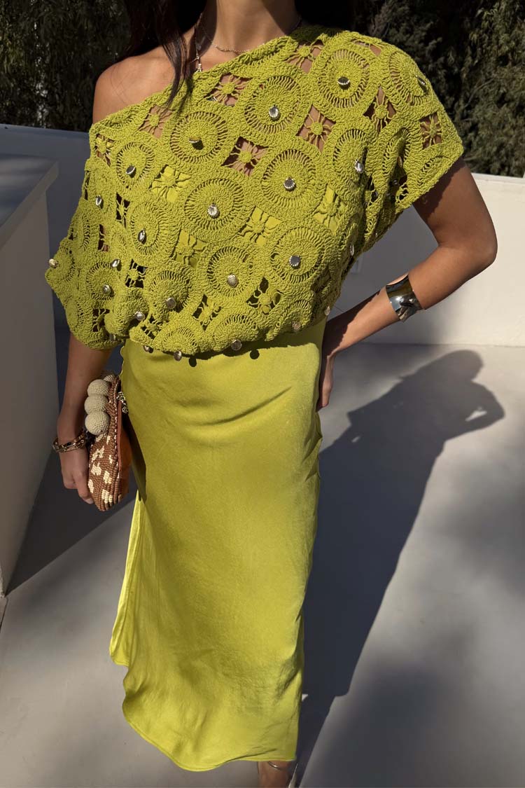 Green Shell Crochet Tilly Dress