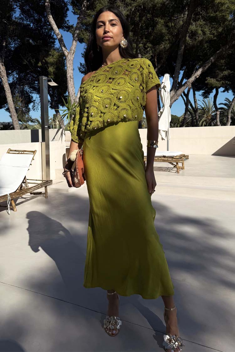 Green Shell Crochet Tilly Dress