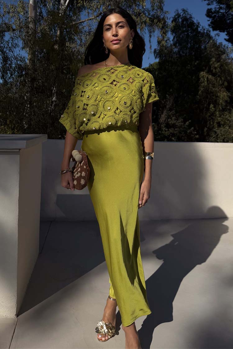 Green Shell Crochet Tilly Dress