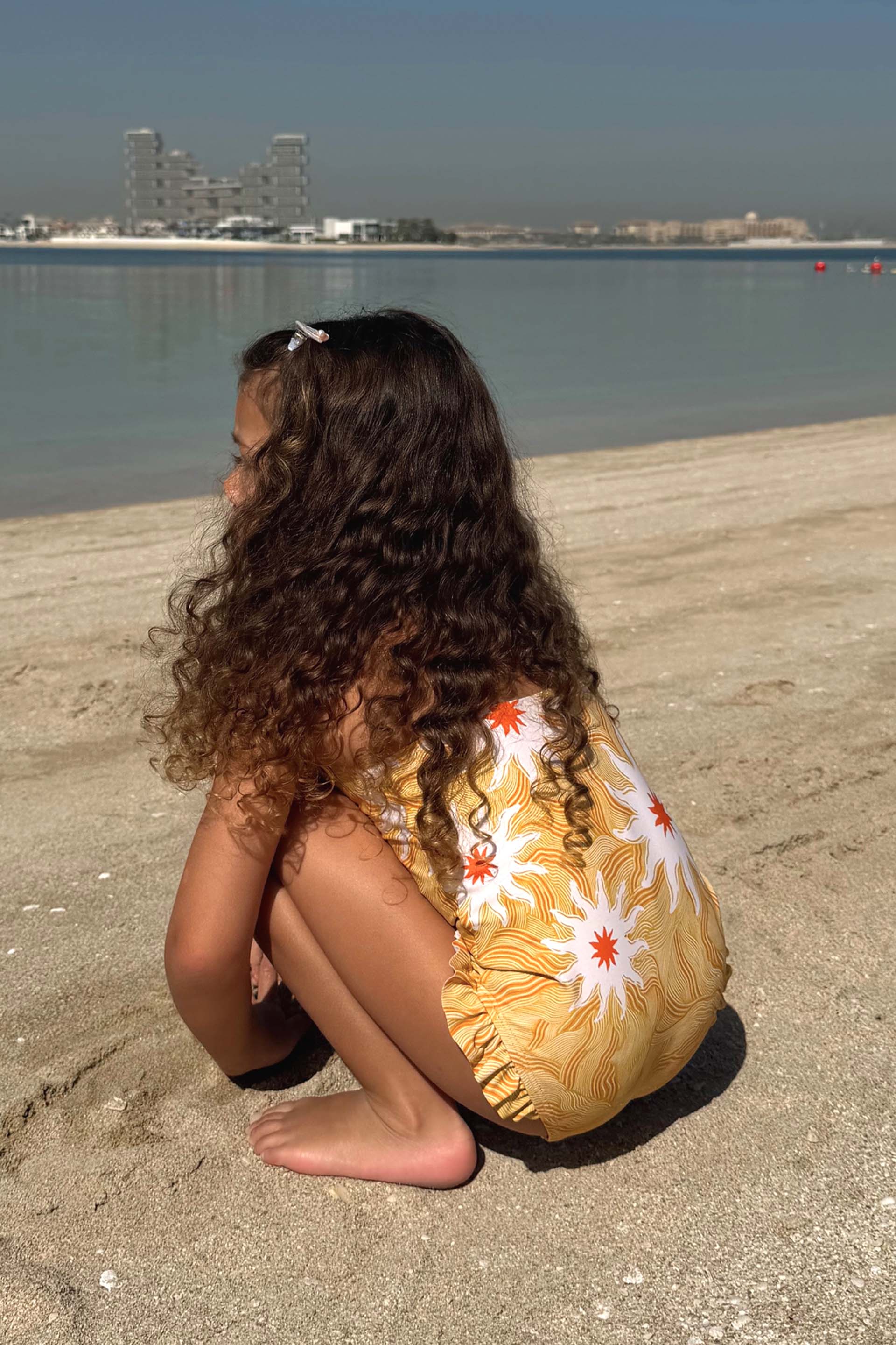 Girl's Yellow Sun Swimsuit