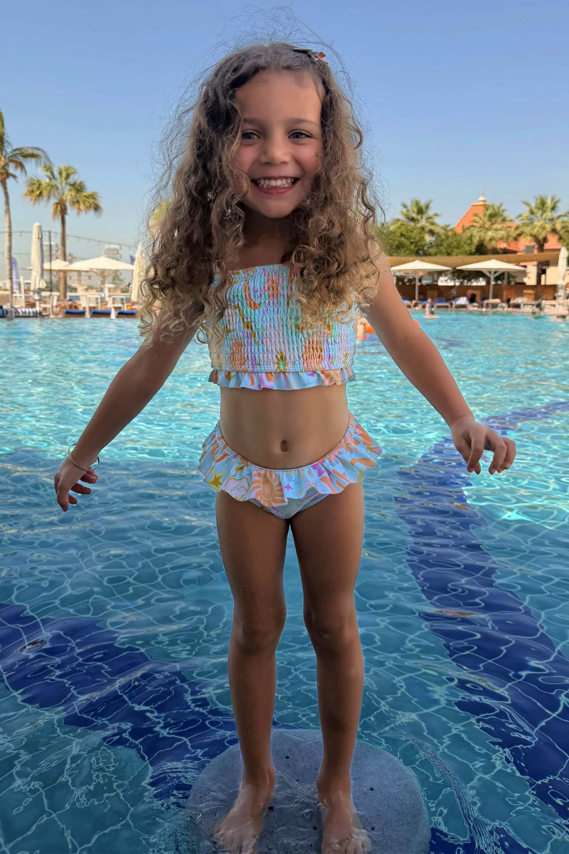 Girl's Starburst Crop Bikini Set