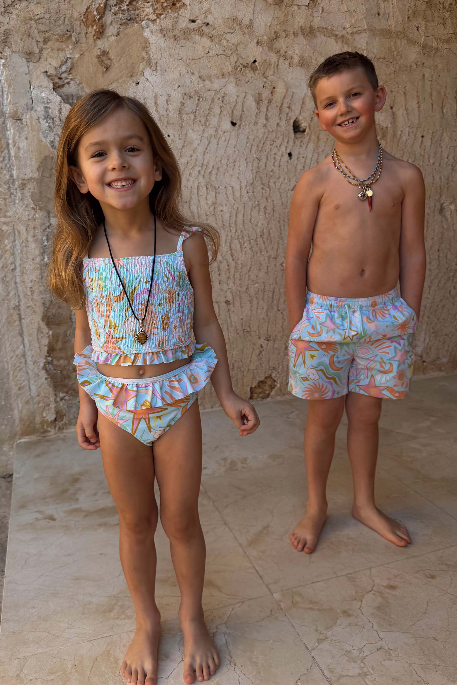 Girl's Starburst Crop Bikini Set