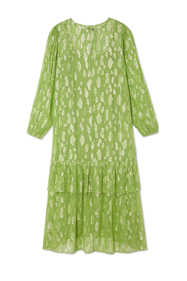Green Jacquard Harmony Dress Petite