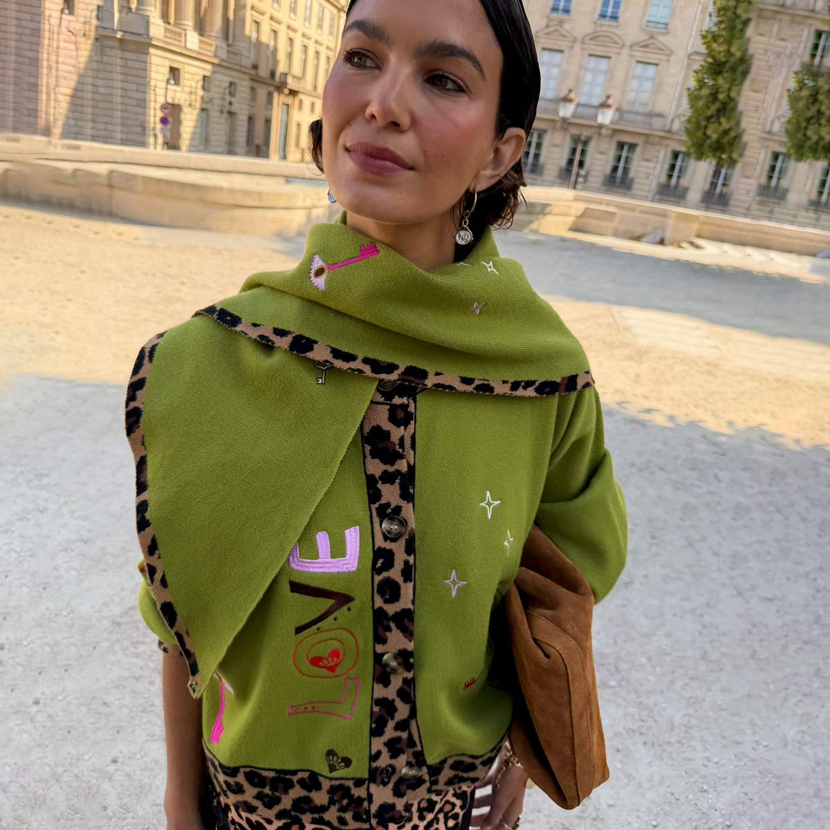 Olive Amore Knit Bandana