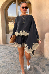 Grey Lace Ellie Shorts