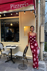 Burgundy Heart Dorris Skirt