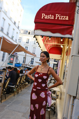 Burgundy Hearts Cami