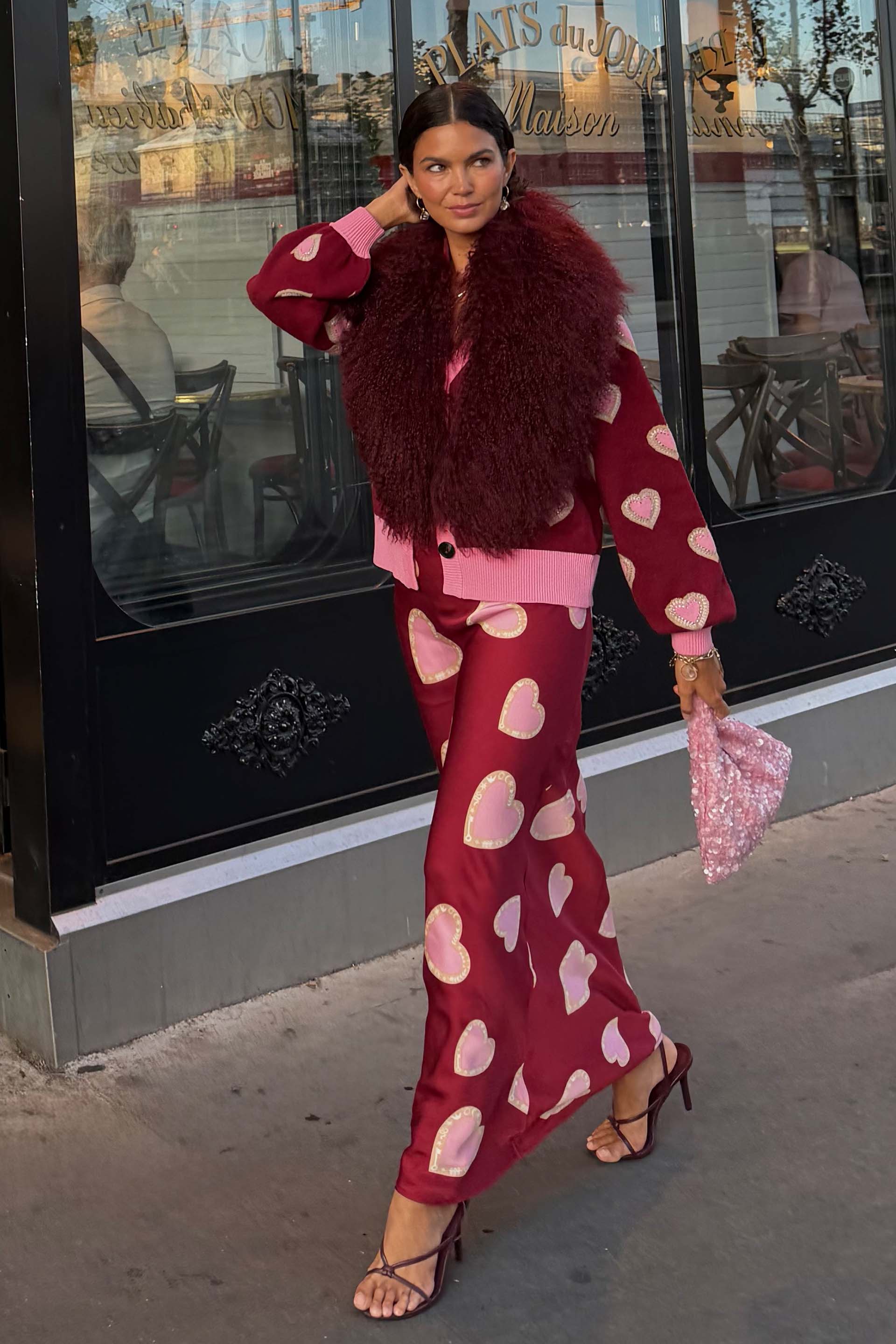 Burgundy Heart Dorris Skirt