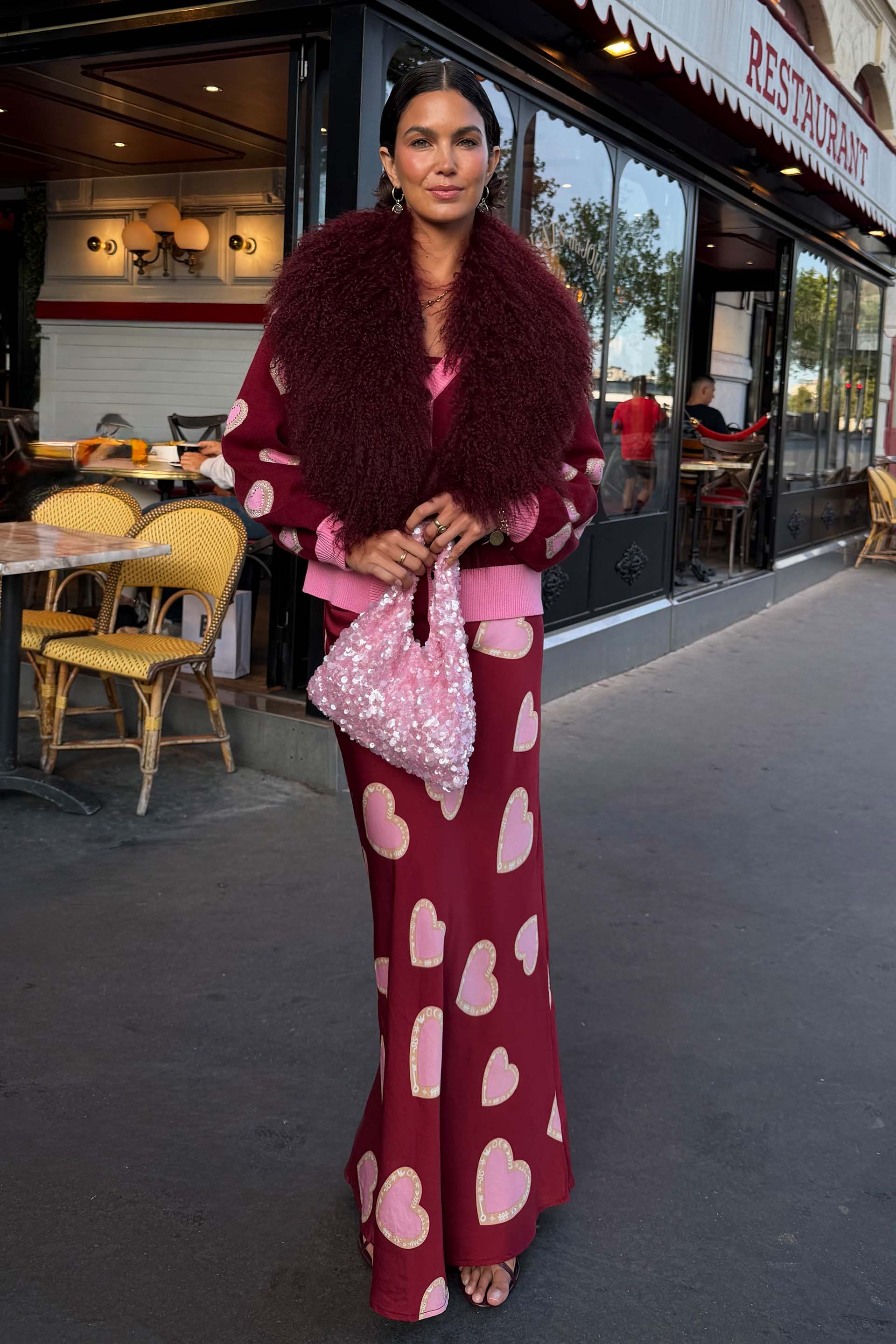 Burgundy Heart Dorris Skirt