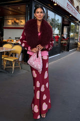Burgundy Heart Dorris Skirt