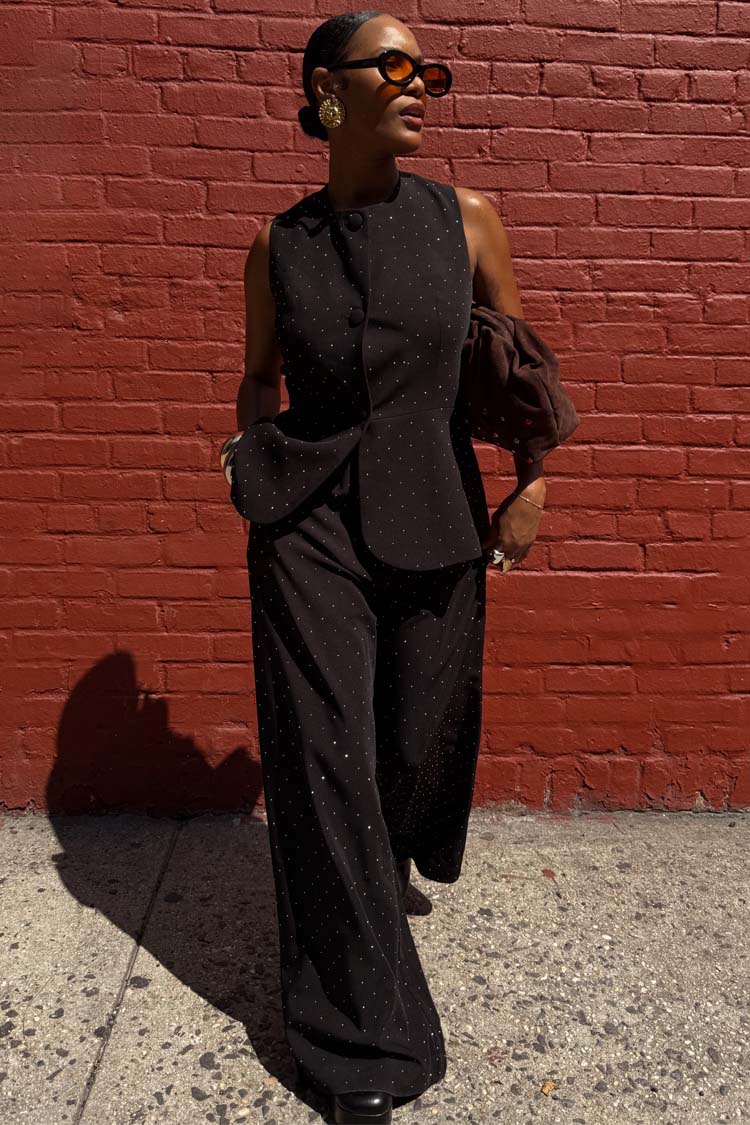 Black Hotfix Marnie Trousers