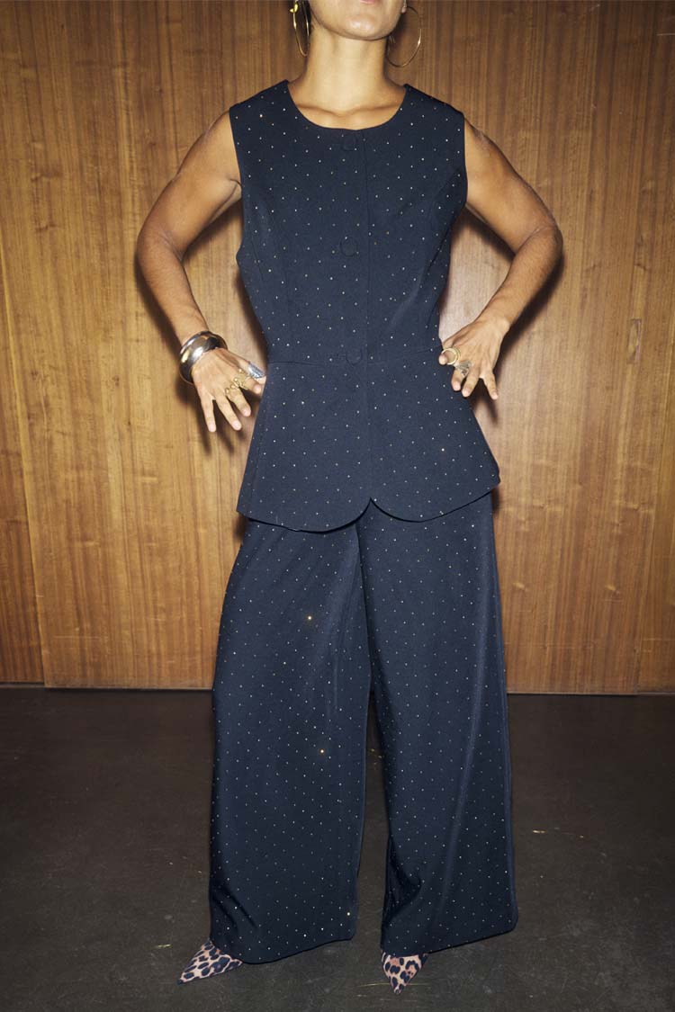 Black Hotfix Marnie Trousers