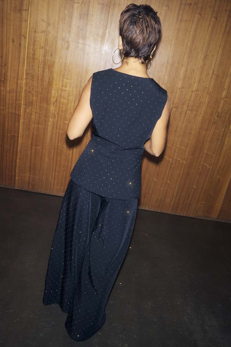 Black Hotfix Marnie Trousers