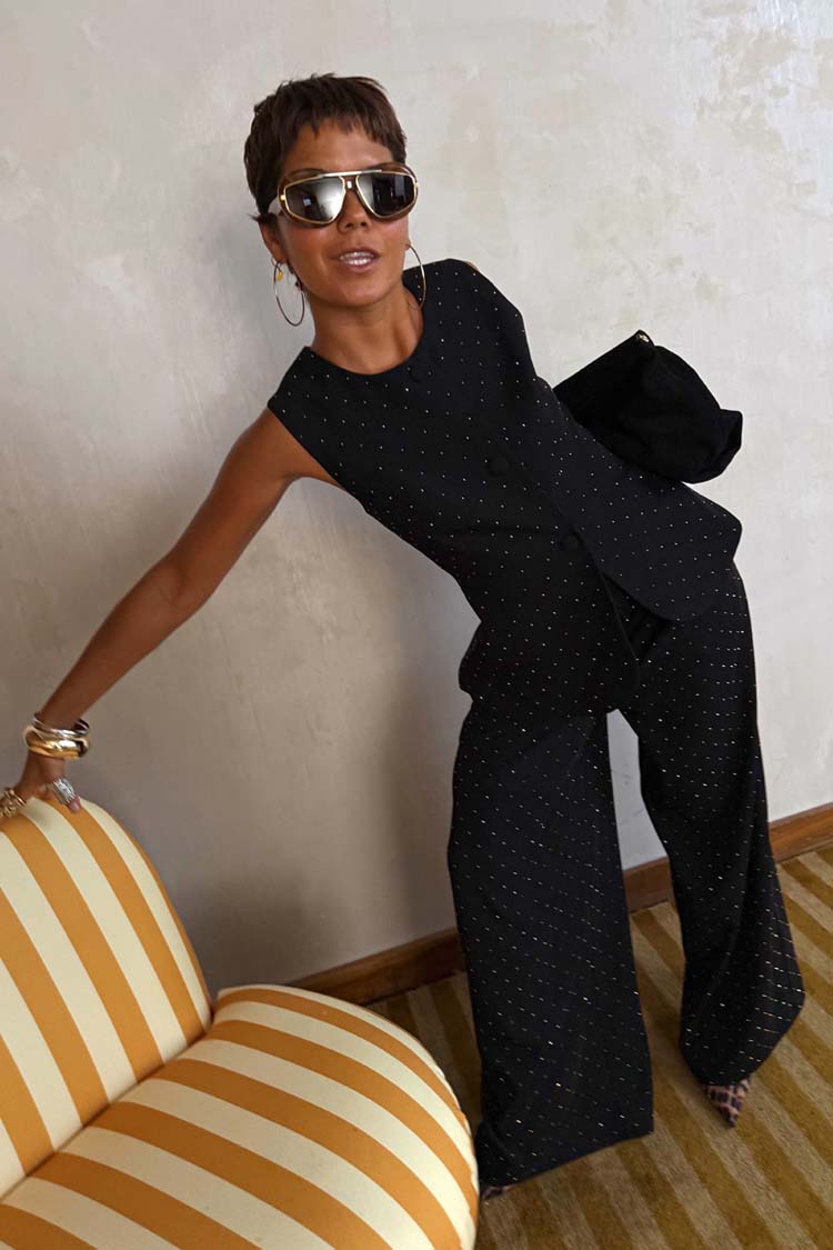 Black Hotfix Sol Waistcoat