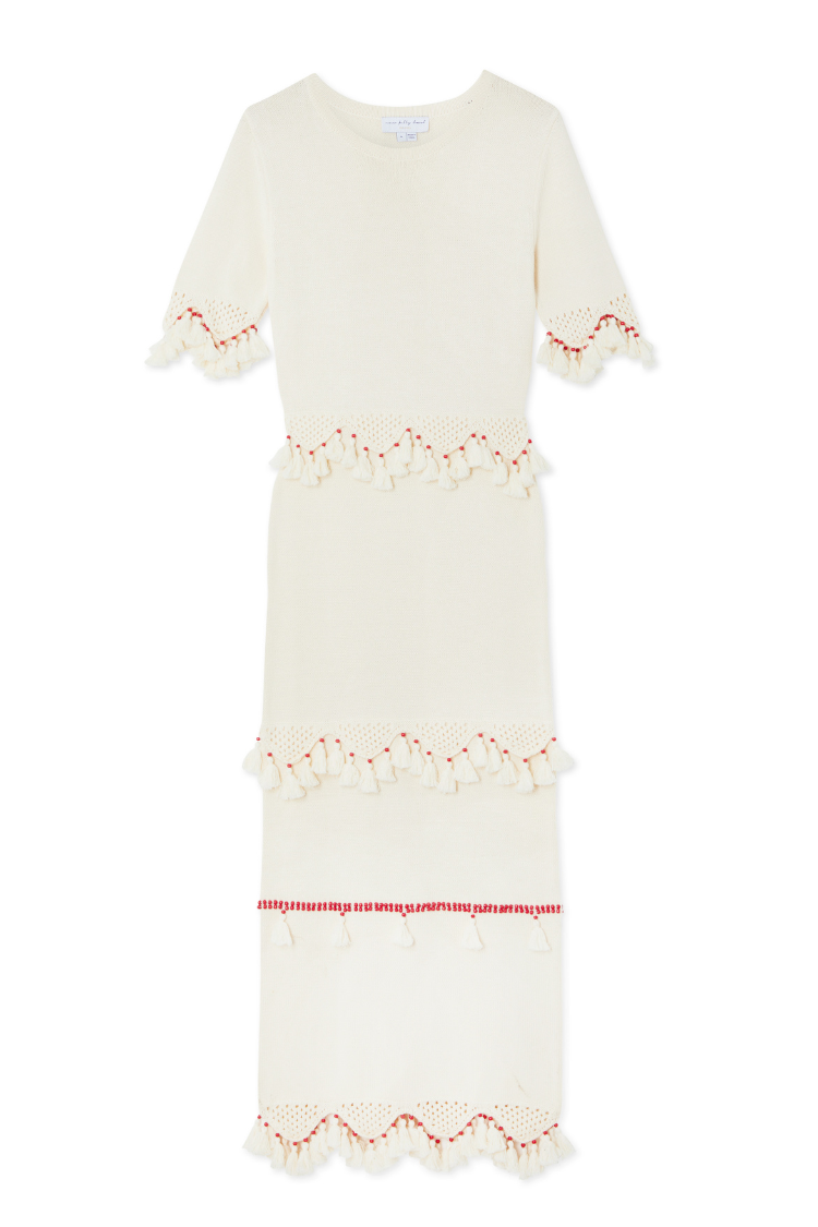 Ivory and Red Harper Dress