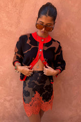 Tan Jaden Floral Mini Maeva Skirt