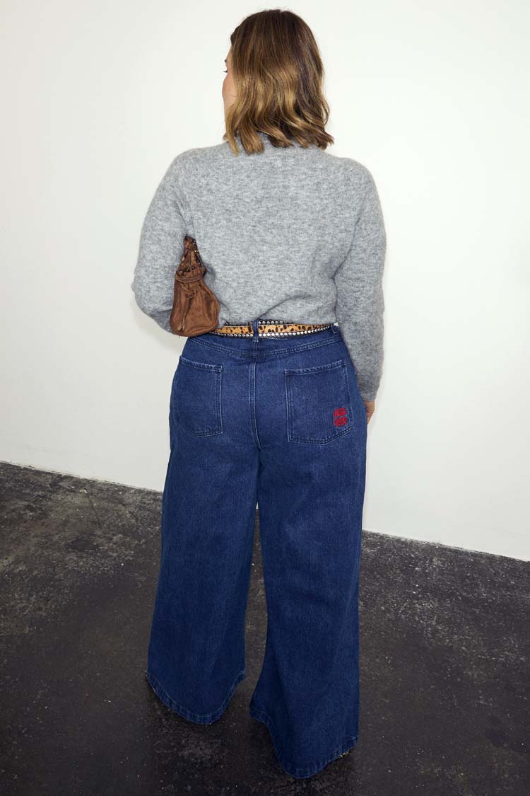 Blue Denim Pallazzo Jan Jean